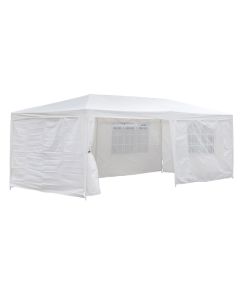 Baštenski paviljon Gazebo 3 x 6 m beli sa 6 bočnih strana