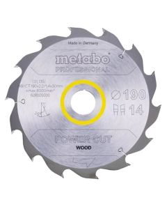 Metabo List kružne testere za drvo professional HV/CT 190x30 14 zuba