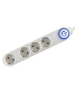 Razvodnik sa 6 mesta 5m 1.0mm2 + nožni prekidač NV06TK-5/WH/1,5