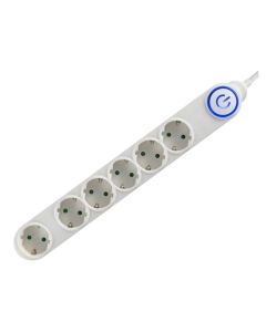 Razvodnik sa 6 mesta 5m 1.0mm2 + nožni prekidač NV06TK-5/WH/1,5