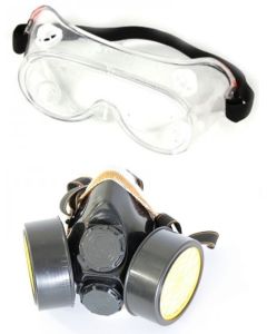 Womax zaštitna maska sa dva filtera i naočarima