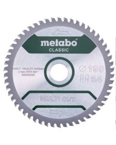 Metabo list kružne testere univerzalni Multi-Cut Classic 190X30 Z54 FZ/TZ 5°